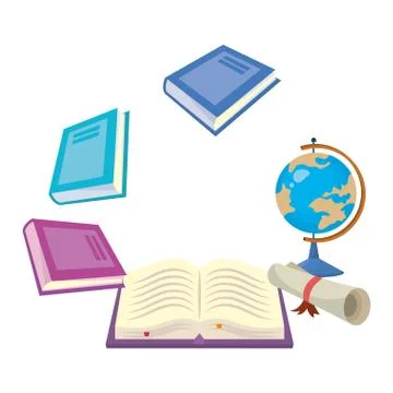 Isolated icon set of school design vector illustration Stock Illustration