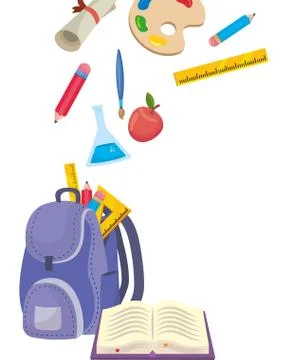 Isolated icon set of school design vector illustration Stock Illustration