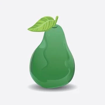 Isolated illustration of an Avocado EPS Vector Stock Illustration