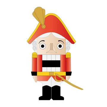 Isolated illustration of a nutcracker on a white background Stock Illustration