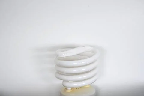 Isolated image of a CFL light bulb Foto stock