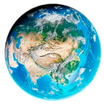 Isolated image of Earth globe. Elements of this image furnished by NASA. Stock Illustration