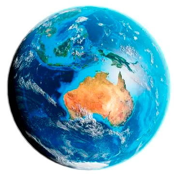 Isolated image of Earth globe. Elements of this image furnished by NASA. Stock Illustration