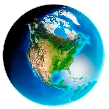 Isolated image of Earth globe. Elements of this image furnished by NASA. Stock Illustration