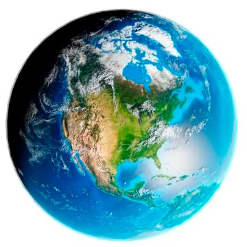Isolated image of Earth globe. Elements of this image furnished by NASA. Stock Illustration