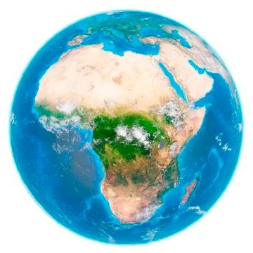 Isolated image of Earth globe. Elements of this image furnished by NASA. Stock Illustration