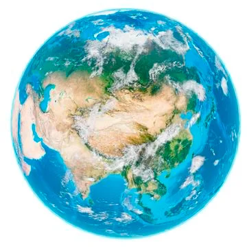 Isolated image of Earth globe. Elements of this image furnished by NASA. Stock Illustration
