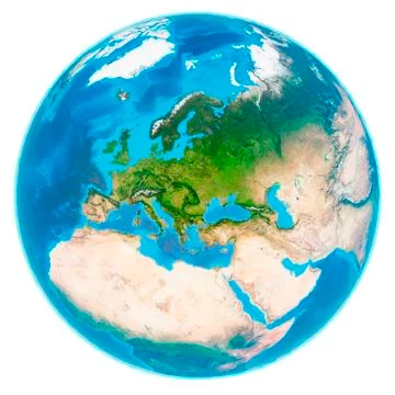 Isolated image of Earth globe. Elements of this image furnished by NASA. Stock Illustration