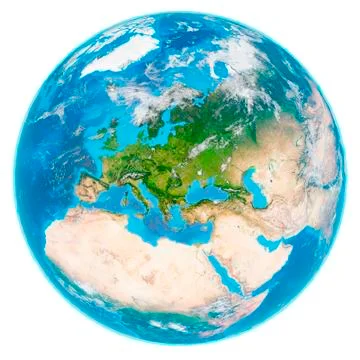 Isolated image of Earth globe. Elements of this image furnished by NASA. Stock Illustration