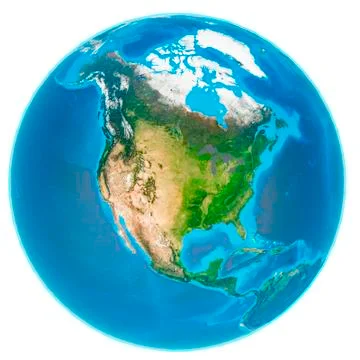 Isolated image of Earth globe. Elements of this image furnished by NASA. Stock Illustration