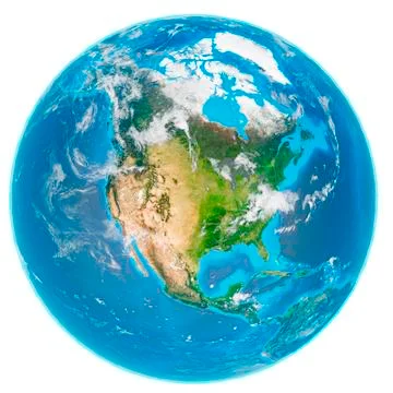 Isolated image of Earth globe. Elements of this image furnished by NASA. Stock Illustration