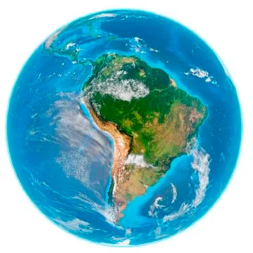 Isolated image of Earth globe. Elements of this image furnished by NASA. Stock Illustration