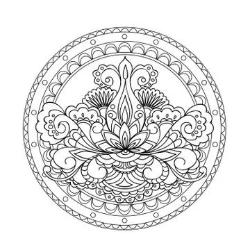Isolated image in the  mandala Stock Illustration