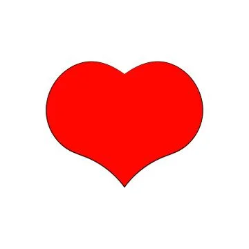 Isolated image of a red heart. Vector illustration Stock Illustration