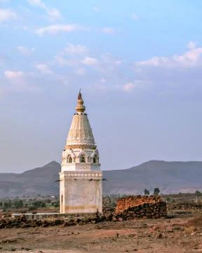 Isolated image of a small temple outside Tarde village in Pune district of Ma Stock Photos