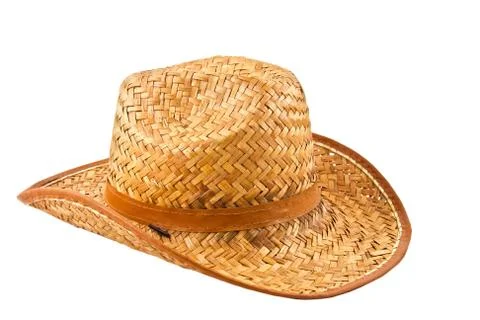 Isolated image of a yellow straw hat man Stock-Fotos