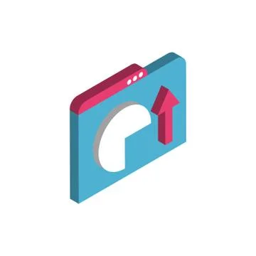 Isolated increase arrow and website vector design Illustrazione stock