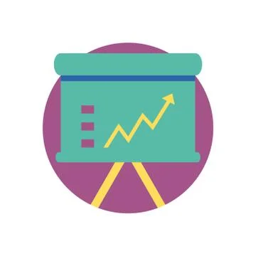 Isolated increase arrow over board vector design Ilustración de archivo