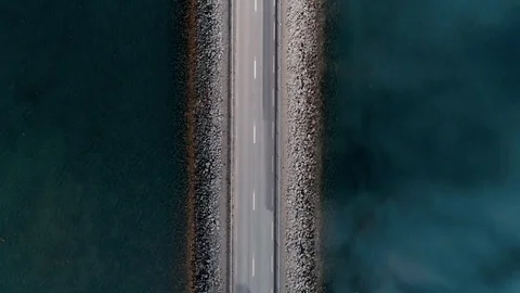 Isolated infinity bridge or road on water surface Stock Footage 104832748