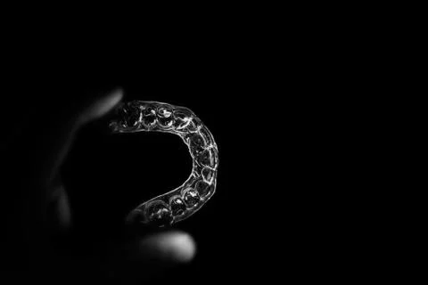Isolated invis aligner view from studio Foto stock