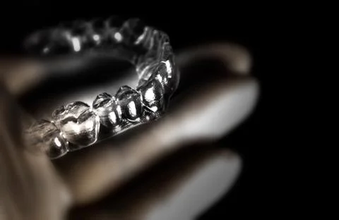 Isolated invis aligner view from studio Foto stock