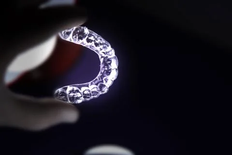 Isolated invis aligner view from studio Stock-Fotos