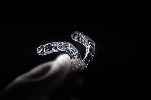 Isolated invis aligner view from studio Foto stock