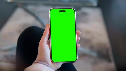 Isolated iPhone 14 Pro Max, Dynamic Island Cutout Template Green Screen iPhone X Stock Photos