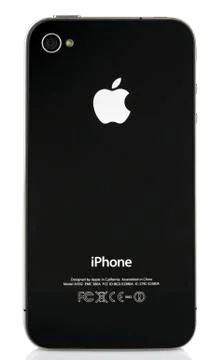 Isolated iphone 4 - back side Stock Photos