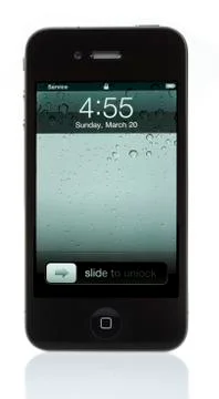 Isolated iphone 4 - locked Stock Photos