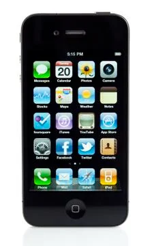Isolated iphone 4 Stock Photos