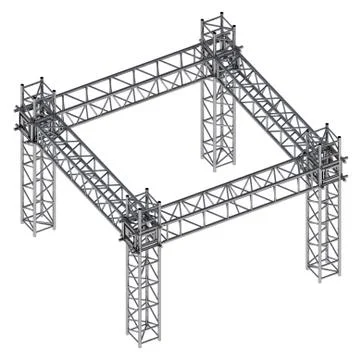 Isolated iron building construction frame isometric view illustration Ilustración de archivo