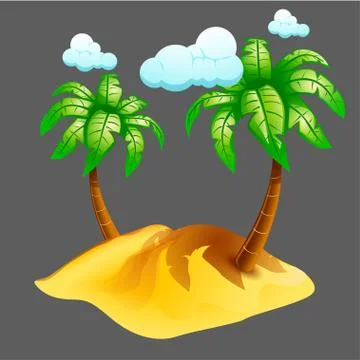Isolated island Stock Illustration
