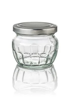 Isolated jam jar with facets Stock Photos