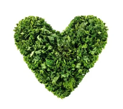 Isolated Kale Heart Stock Photos