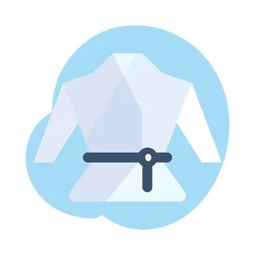 Isolated karate training uniform icon Vector Stock Illustration