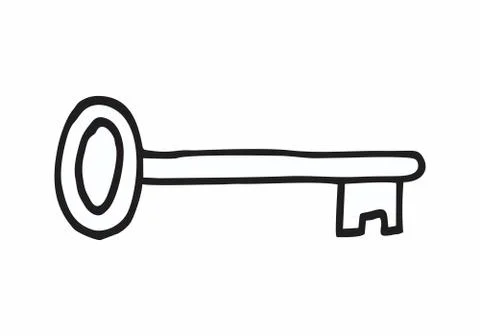Isolated key illustration Stock Illustration