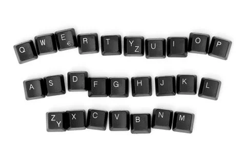 Isolated keyboard keys 스톡 사진