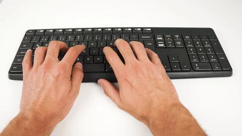 Isolated keyboard typing. Stock Footage 107288639