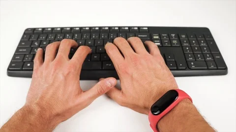 Isolated keyboard typing. Stock Footage 107288742