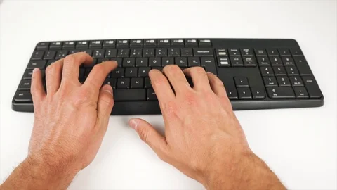Isolated keyboard typing. Stock Footage 107288990
