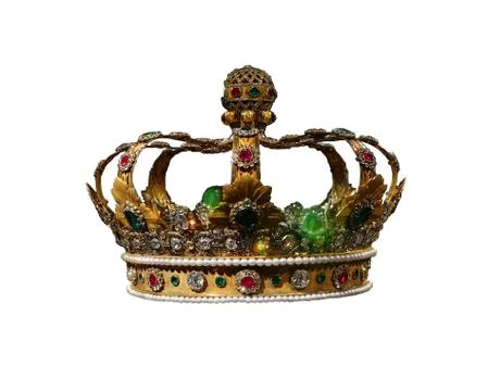 Isolated king crown Stock Photos