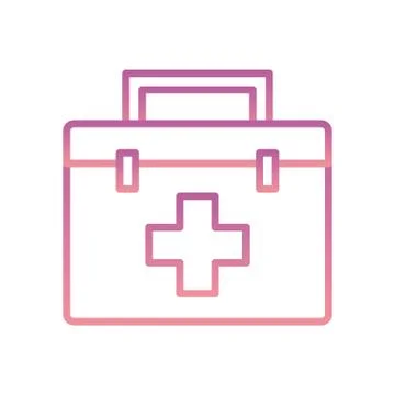 Isolated kit with cross gradient style icon vector design Stock Illustration