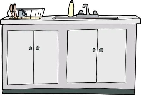 Isolated kitchen sink Stock Illustration