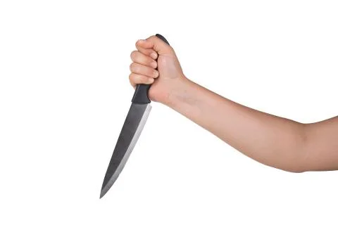 Isolated Knife on Hand Stock Photos