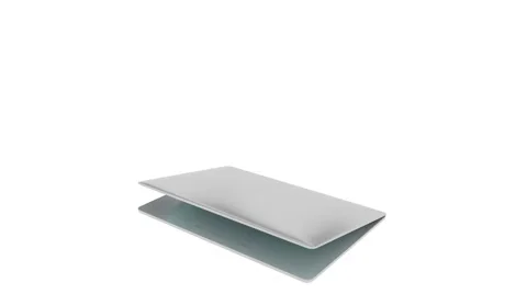 Isolated laptop with  blue screen, 3 animation set Stock Footage 55289241
