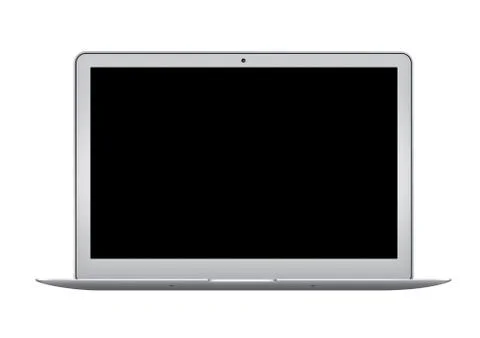 Isolated laptop computer on white background Illustrazione stock