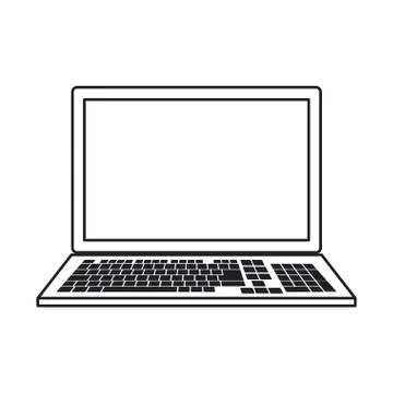 Isolated laptop device design Illustrazione stock