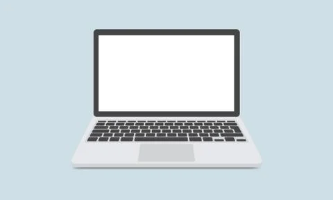 Isolated laptop with empty space. Laptop Vector. Flat icon illustration. Stock Illustration