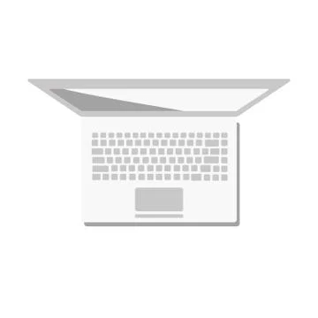 Isolated laptop with empty space on white background Stock Illustration